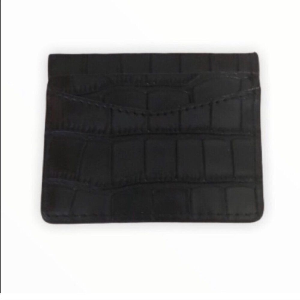 Black Alligator Print Cardholder Wallet